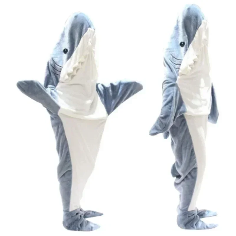 Cartoon Shark Pajamas Adult Homewear Couple Pink and Blue Soft Cozy Fabric Mermaid Pajamas Gift Christmas Gift Home Clothes