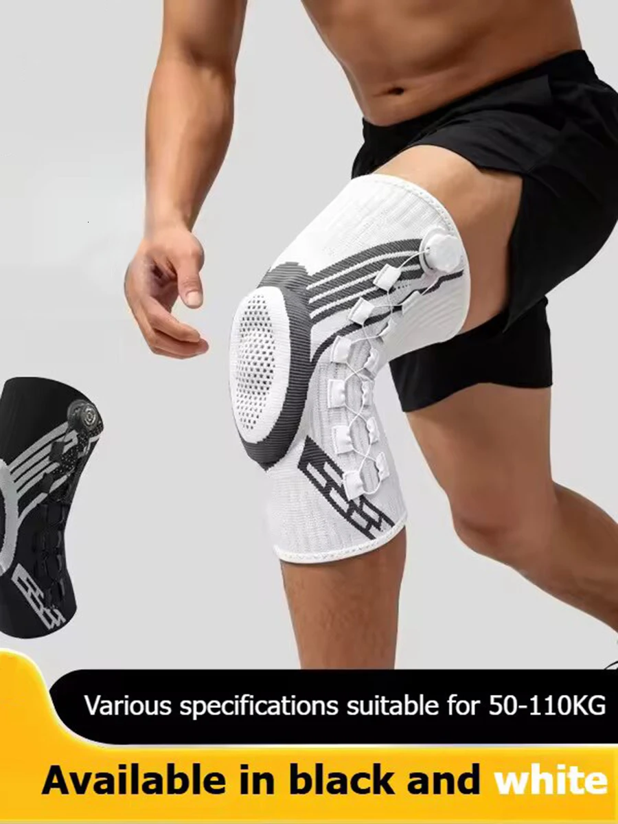 Schweißableitende, verstellbare Kniebandage für die Gelenkregeneration, professioneller Meniskus- und Patella-Schutz für Kraftsport, Wandern, Fußball und Heimtraining.
