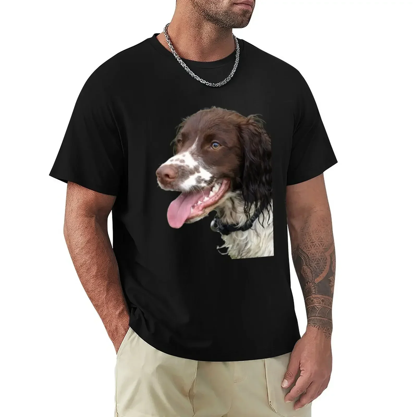 Sprocker Spaniel T-Shirt boys animal print blacks oversizeds tees mens  t shirts