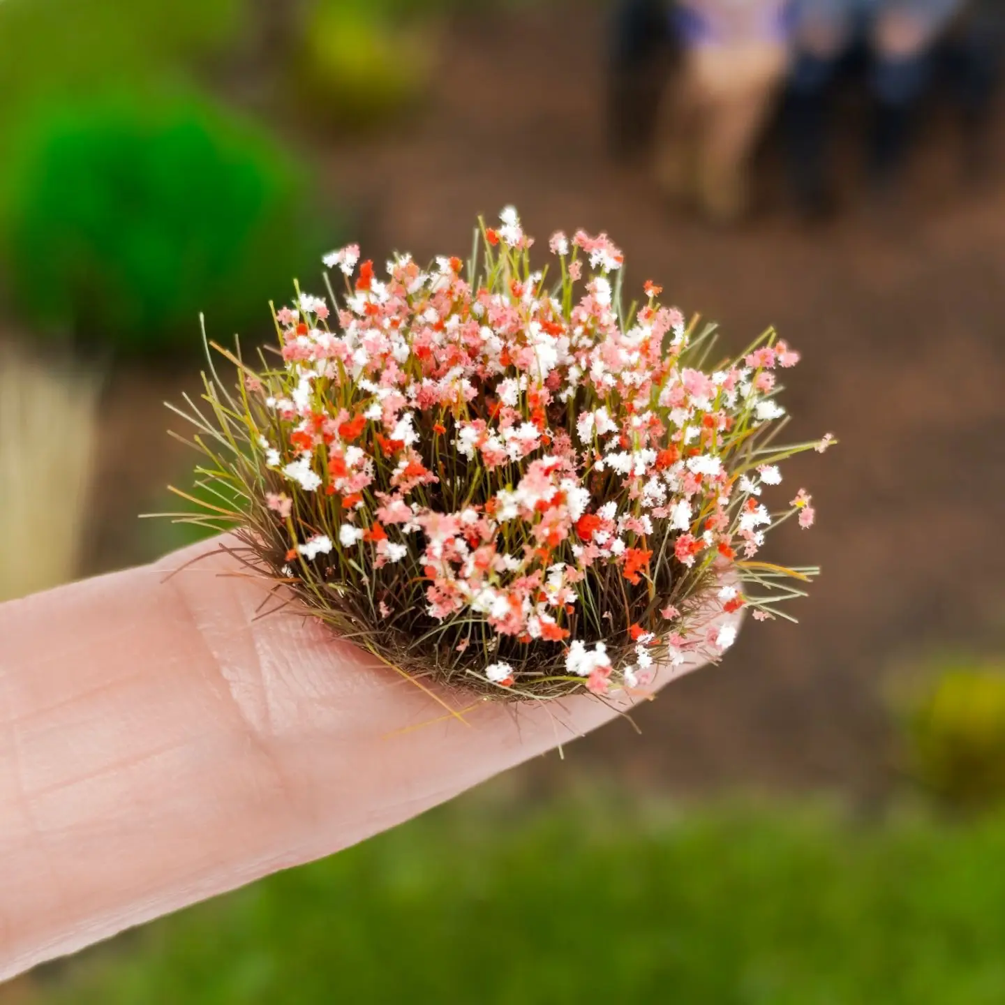 11MM Hohe Statische Blumencluster-Modellbausätze Simulationsgras- und Strauchmaterialien DIY Garten-Baumaterialien Diorama-Zubehör – Detail 1