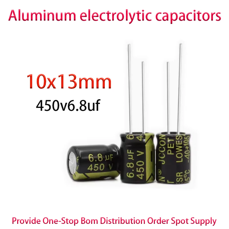 

450v6.8uf Switching Power Adapter High Frequency Low Resistance Aluminum Electrolytic Capacitor 10x13mm 20PCS