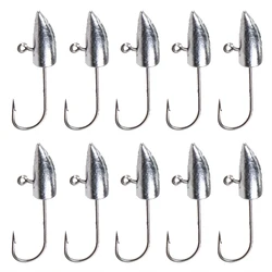 10pcs/lot Micro Jig Head Hook 1g 2g 3g Ice Fishing Hook Mini Crank Jig Fishhook For Soft Worm Fishing