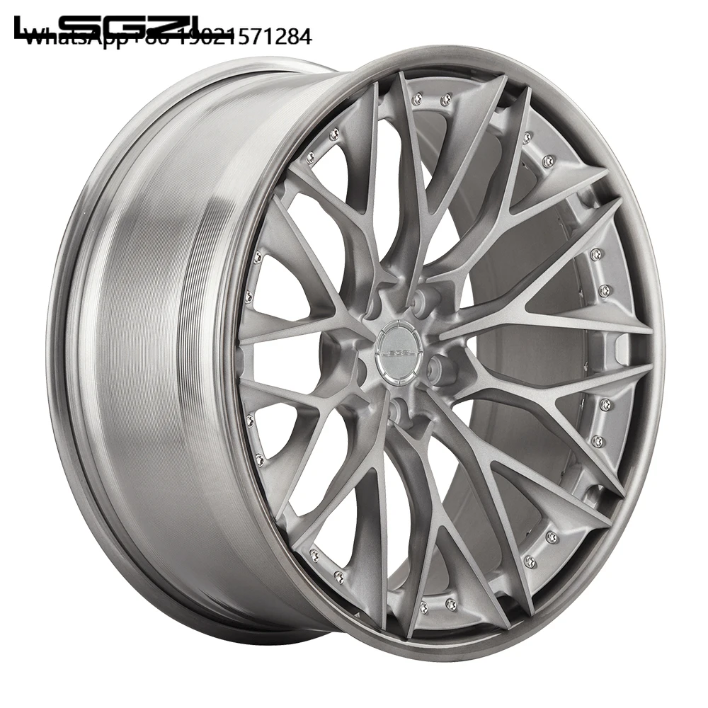 Custom 2-piece forged car alloy wheels 18 20 21 22 24 26 inches for Mercedes C8 5x120 5x127 5x114.3 5x130 deep concave rims