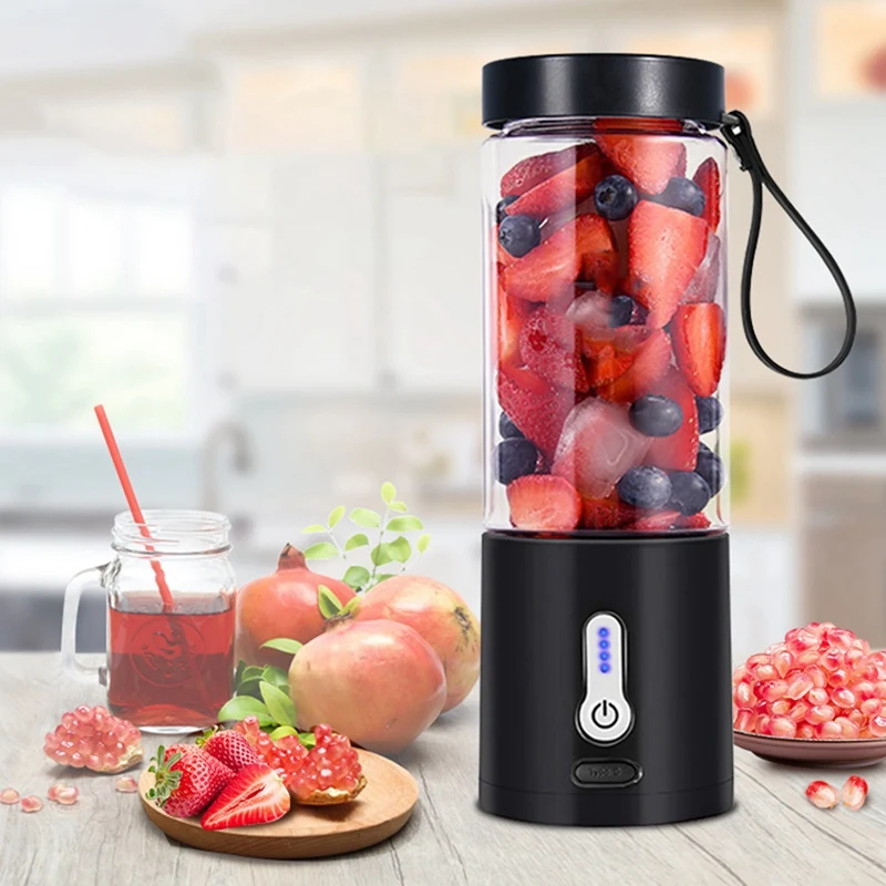 530ML Electric Juicer Portable Smoothie Blender USB Rechargeable Food Processor Fruit Mixer Mini Juicer Blender Cup