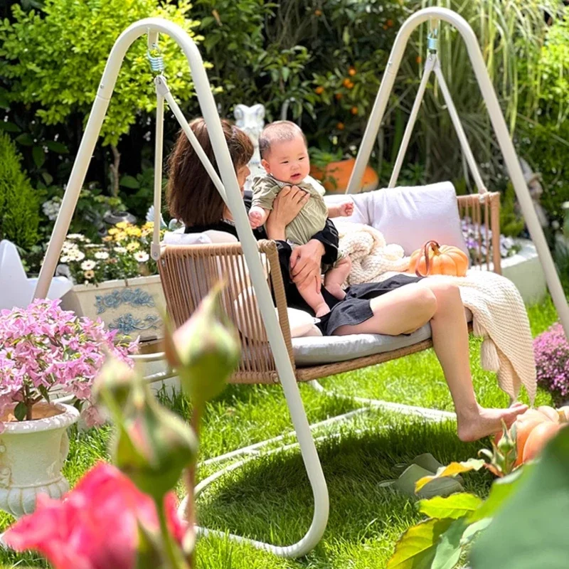 

Outdoor Garden Lounge Rocking Chairs for Events Backyard Furniture Street Exterior Dining Chair Portable Folding Living Room Set