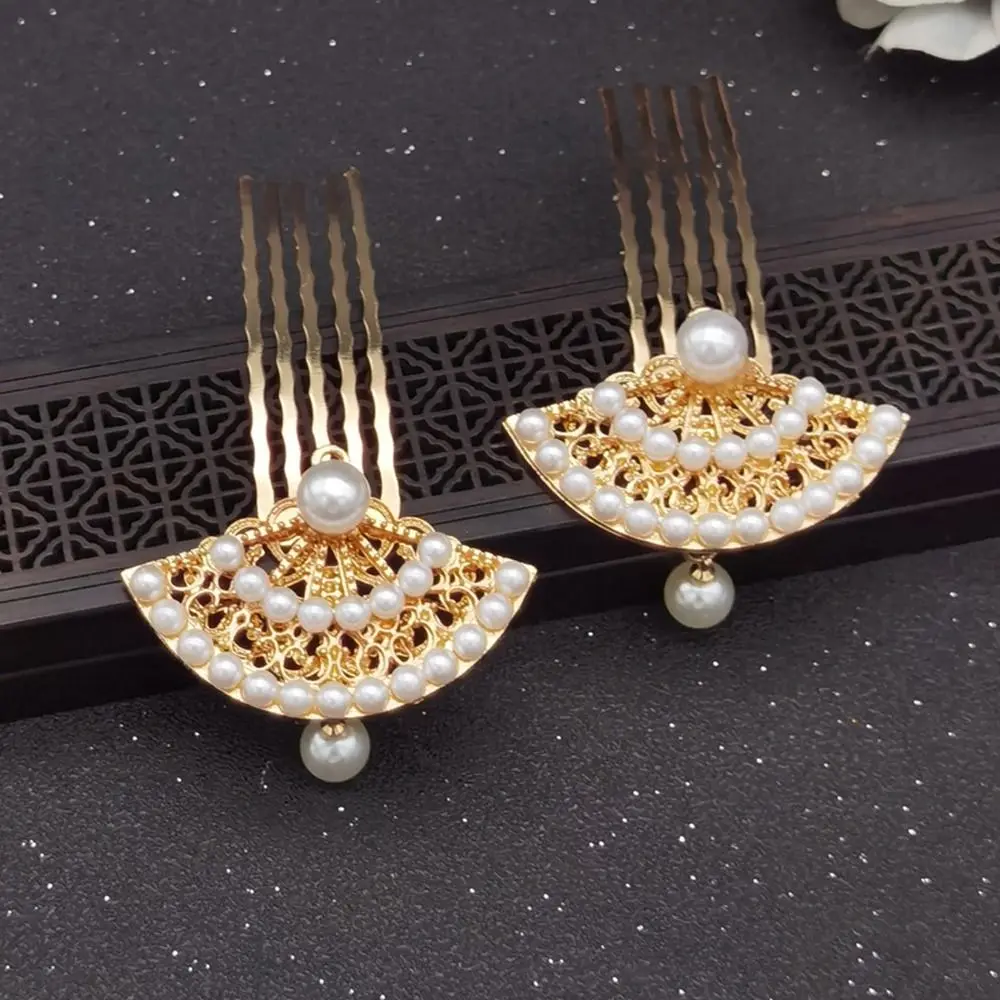 

Hair Comb Cheongsam Hairstyle Design Tool Fan Shape Hairpin Hanfu Hair Sticks Ancient Style Hairpin Chinese Style Headwear