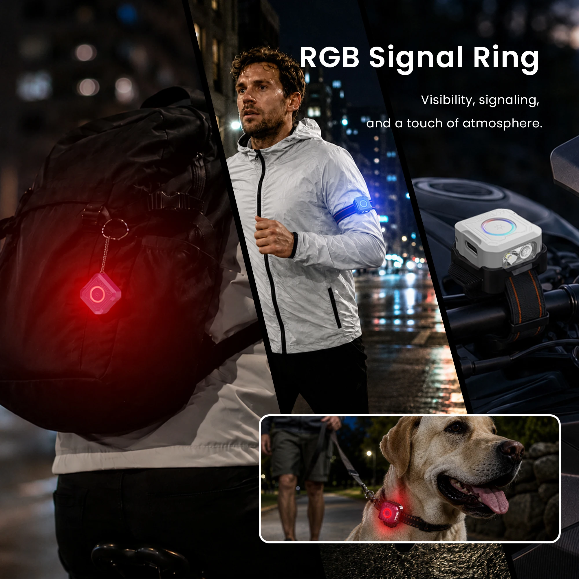 SOFIRN SE1 PRO Mini EDC Schlüsselanhänger-Taschenlampe 275LM Weiß Rot Grün Blau RGB-Licht Typ-C Wiederaufladbare Magnetische Taschenlampe Laufleuchte – Detail 4