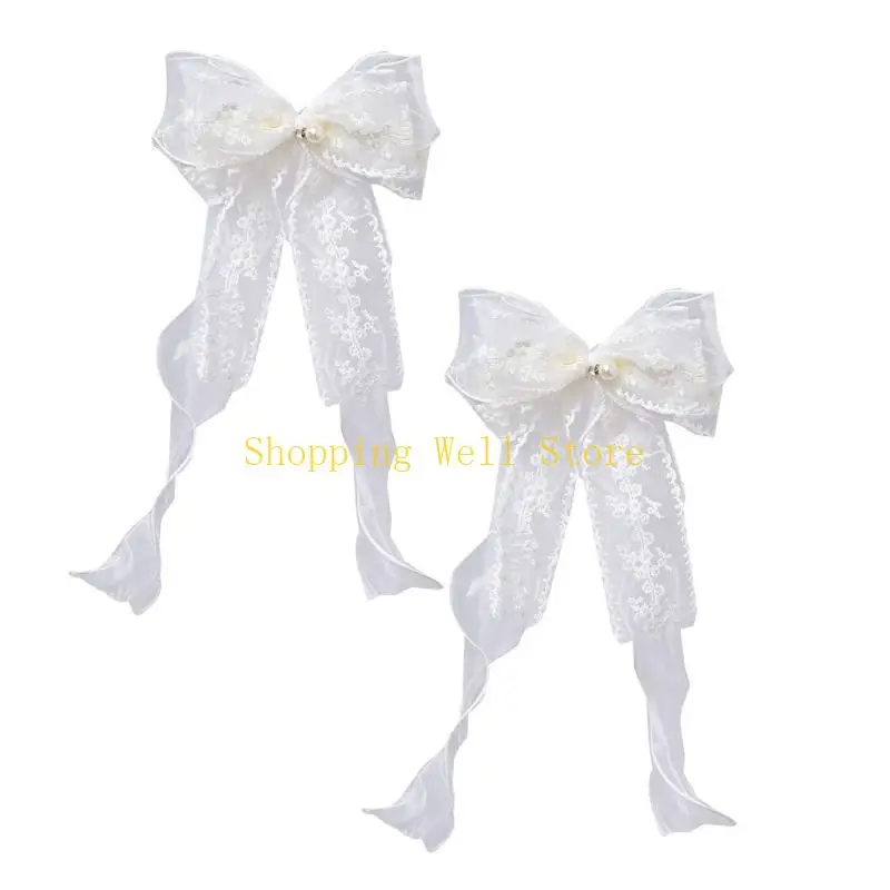 KX4B 1Pair Bows Butterfly Rèm có mối quan hệ với hạt giống Polyester Polyester Polyester Polys