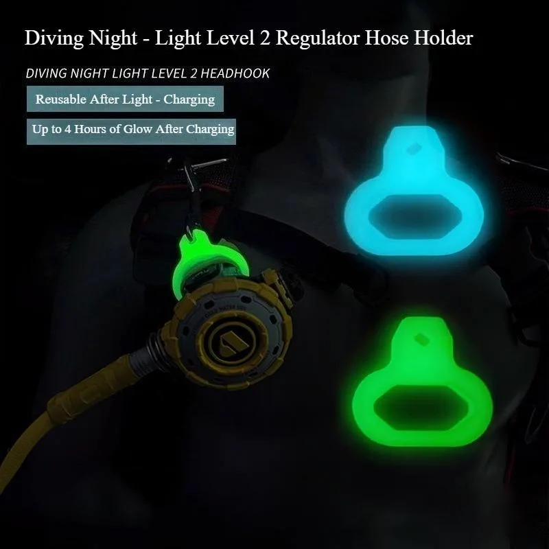 

Luminous Diving Regulator Holder – Quick - Release Silicone Clip, Night - Dive Ready, Essential for Deep & Cave Dives