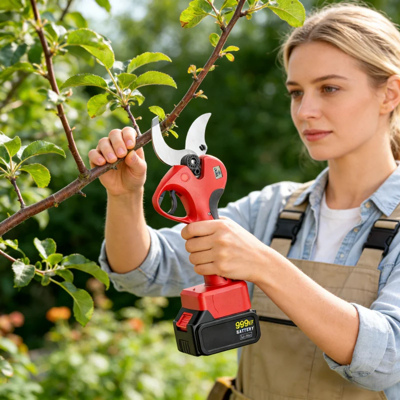 Electric Pruners Cesoia A Batteria Per Potatura Tijeras De Podar Con Batería Accu Snoeischaar Forbici Da Potatura Tijeras DePoda