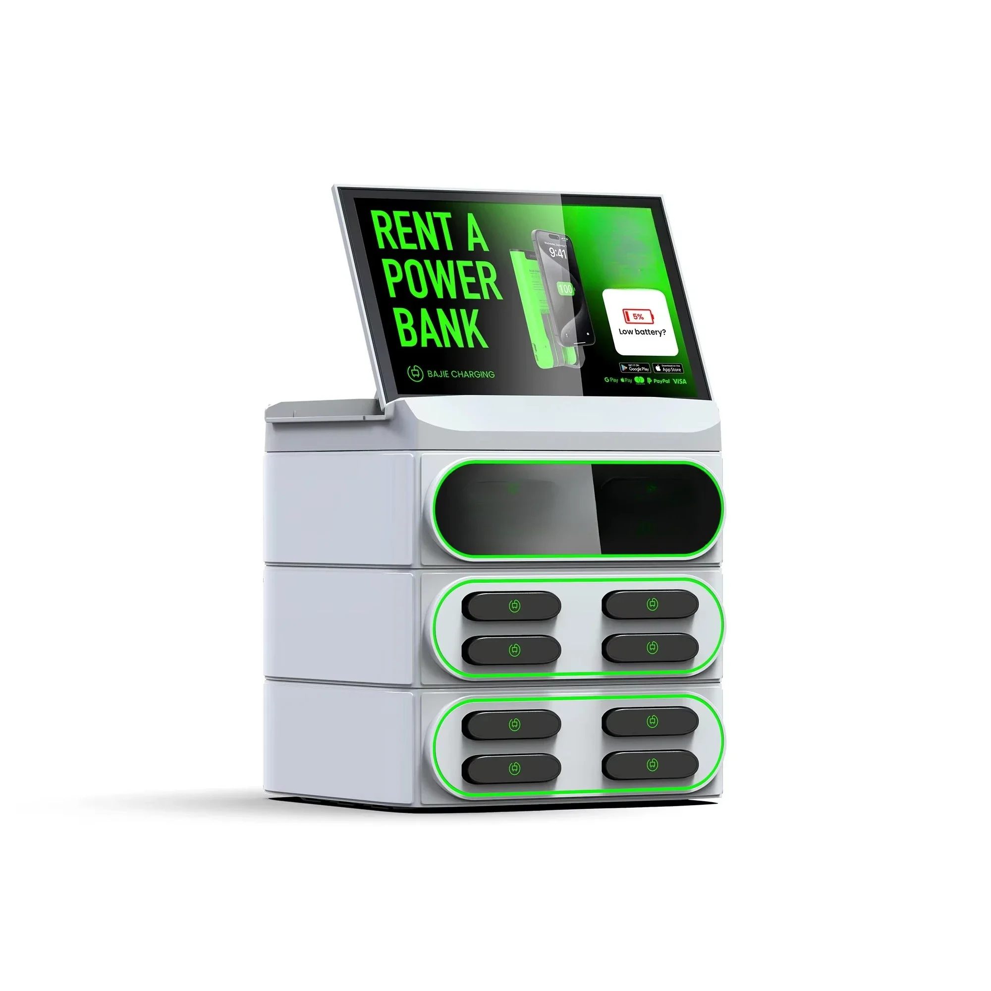 DLB for New Technology Products 8 Slots Sharing Power Bank Station with Screen Custom Logo Kiosk Price Vending Machine