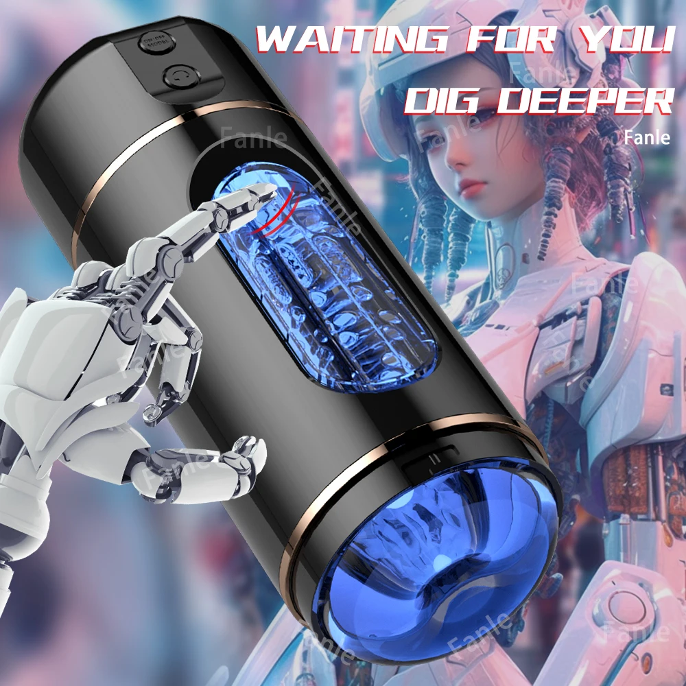 Male Automatic Masturbator Cup Vibration Blowjob Squeezable Pocket Pussy Vagina Penis Oral  Machine Toys for Man s 18