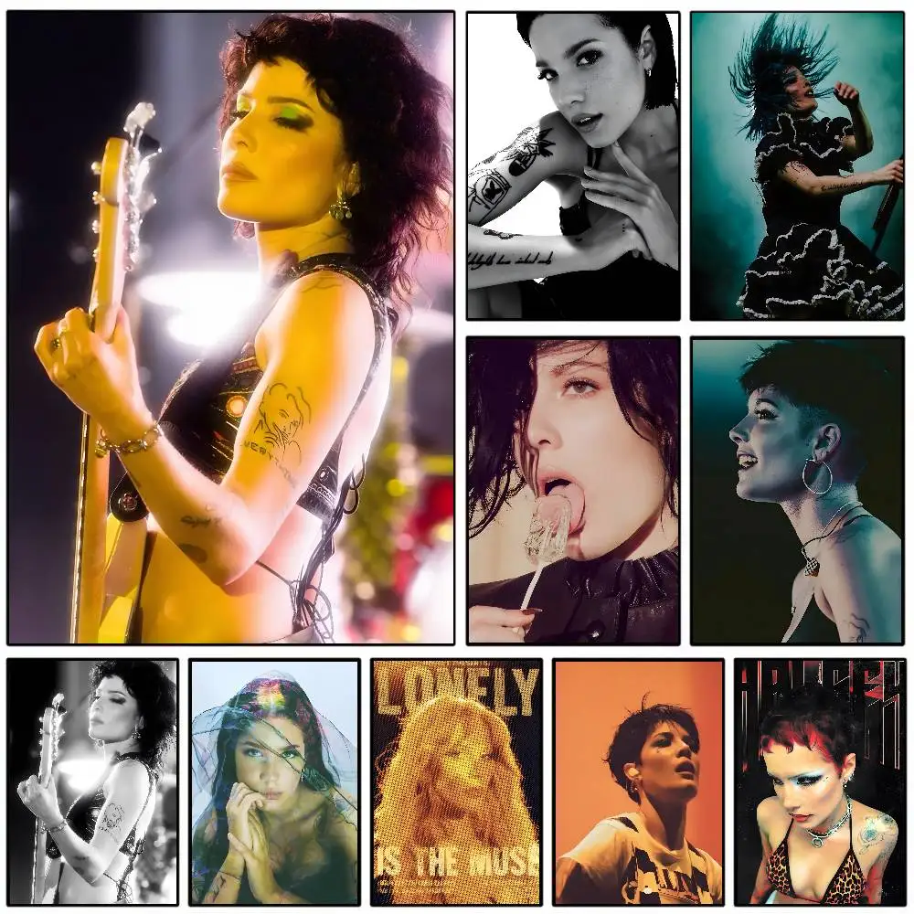 Singer H-Halsey Poster  HD sticky wall waterproof home living room bedroom Dorm bar aesthetic decoration