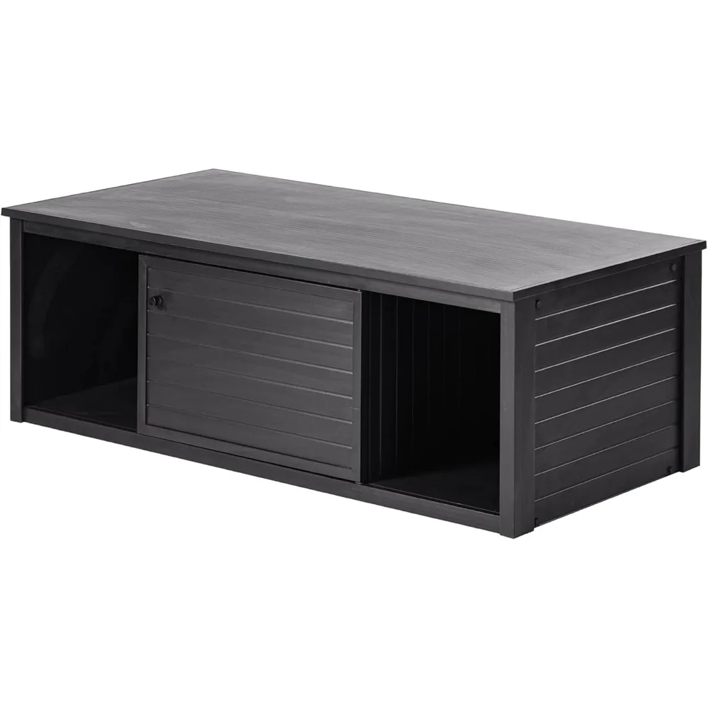 حامل Lo-Boy Versa مقاس 48 بوصة من ECOFLEX، أسود إسبرسو - خزانة تخزين مركبة من الخشب والبلاستيك المقاوم للرطوبة