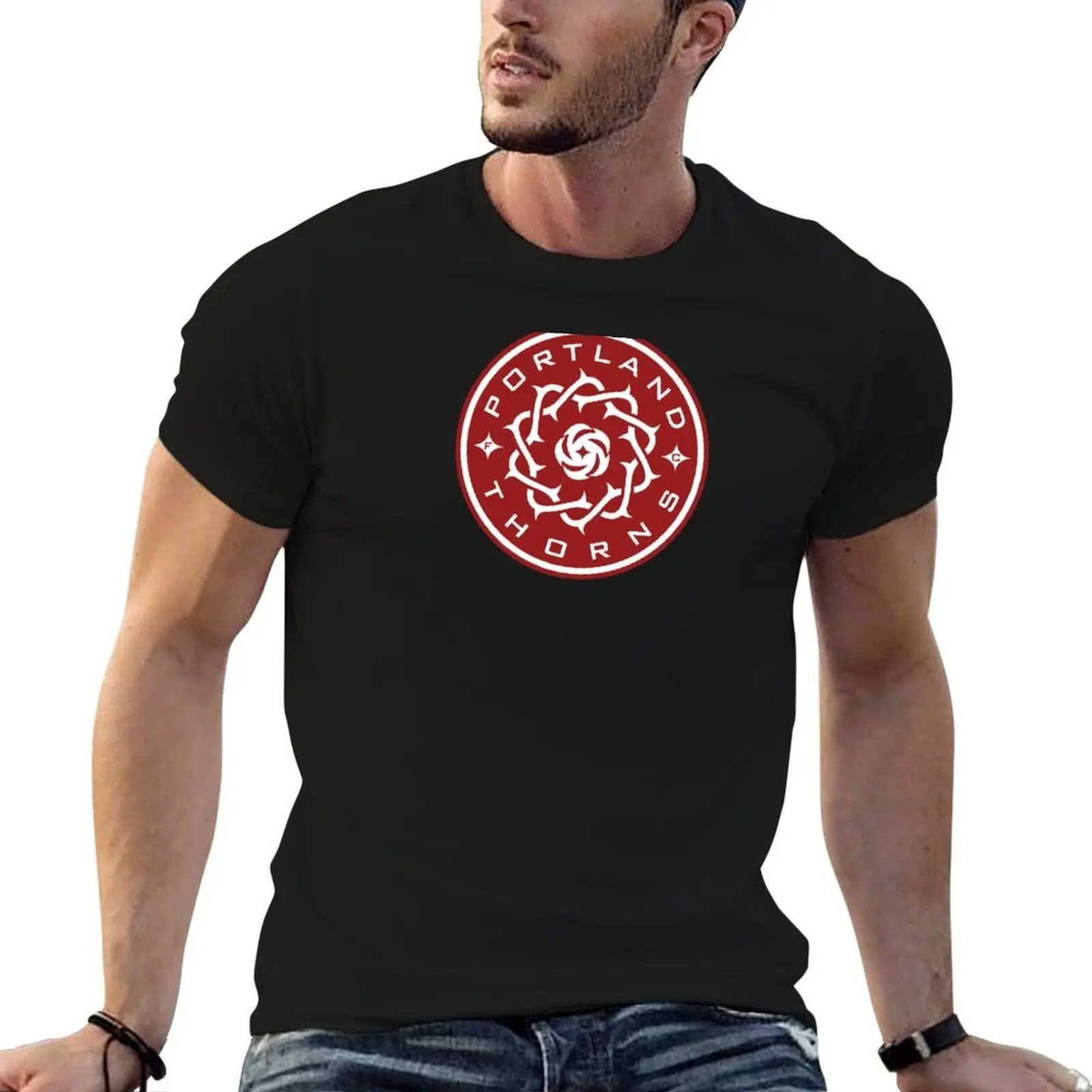 

Portland Thorns T-Shirt t shirts for man slim fit cotton t shirts high quality man t shirt heavy cotton T-shirt
