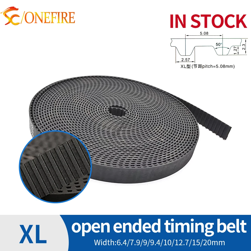 

XL Открытый синхронный ремень ГРМ XL-037 XL-050 Резина Неопреновый стекловолокно Ширина 6,4/7,9/9/9,4/10/12,7/15/20 мм Шкивный ремень