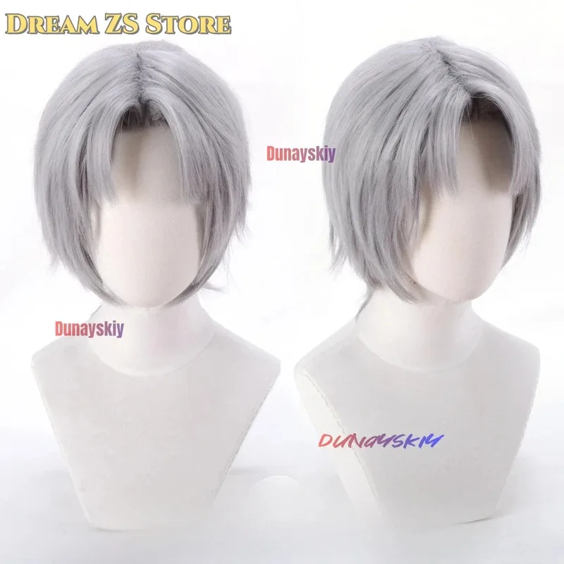 

XT8Anime Devil May Cry Dante Cosplay Wig Short Light White Gray Hair for Men Women Game Role Play Halloween Party Carnival ProXT