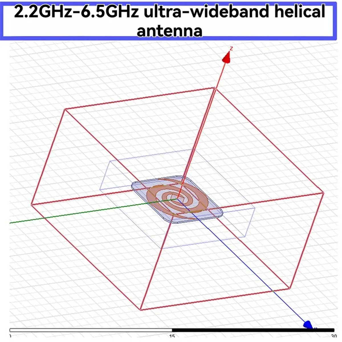 X14A& UWB Ultra-Wideband Helical Antenna 2.2GHz-6.2GHz Low Dispersion Circularly Polarized External Thread Internal Hole Left