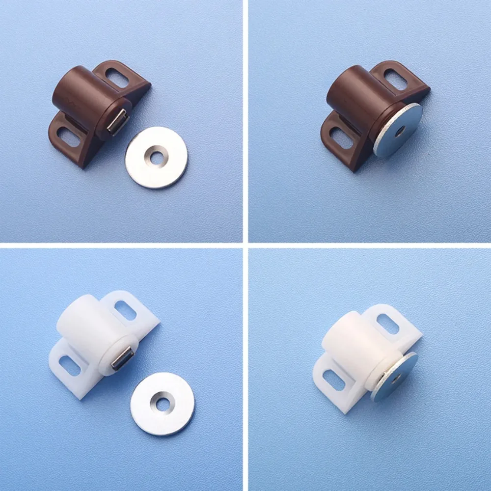 3pcs ABS Round Magnetic Door Catches Latch, Cabinet & Furniture Shutter Magnetic Catch Closer for Cupboards, Drawers, Closet