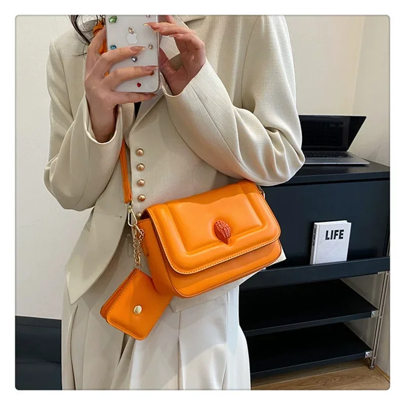 2023 Nieuwste Vierkante Tas Gemakkelijk Bijpassende Effen Kleur Pu Lederen Schoudertas Goede Kwaliteit Mode Crossbody Tas Vrouwen Messenger Bag