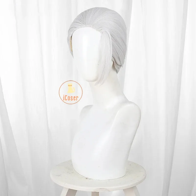 Anime sakamoto dias taro sakamoto peruca cosplay prata branco óculos de cabelo assassino festa de halloween para mulheres acessórios masculinos