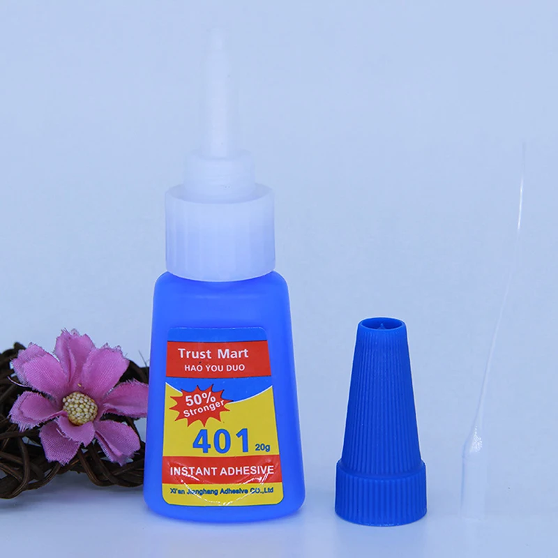 20ml Super Cola Líquida 401 Cola Forte Instantânea Bond Couro DIY Gel Adesivo