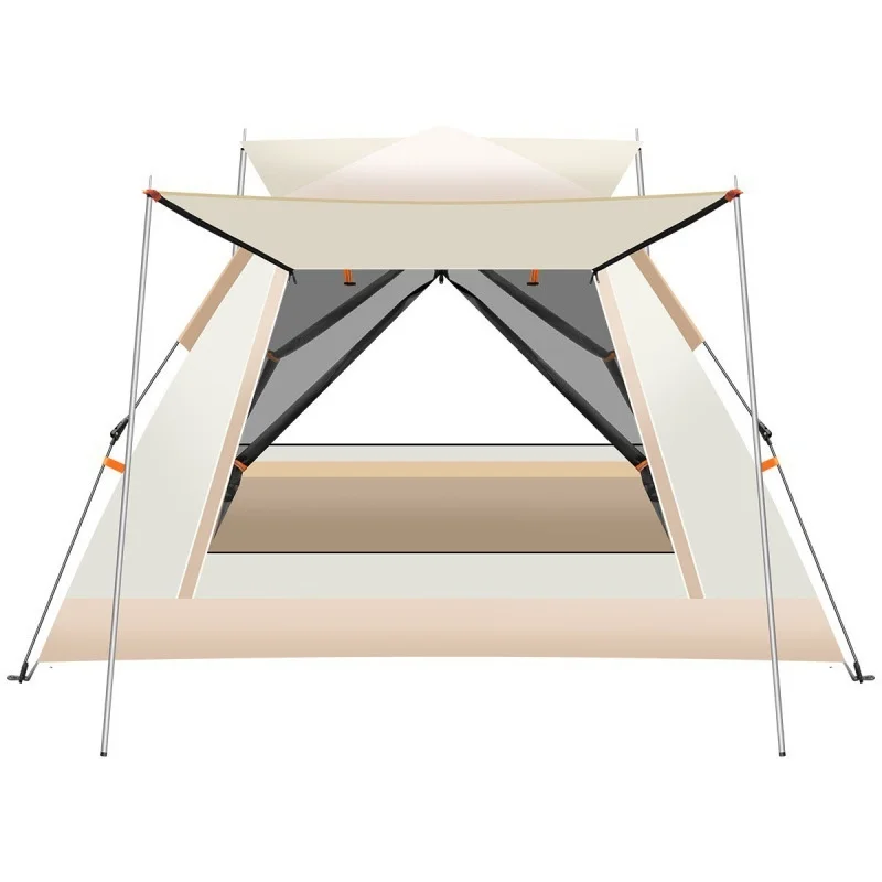 

Four-sided Tent 2 Persons 3-4 People Portable Automatic Quick-open Oxford Cloth 240x240x155cm Single Layer Camping TentFor RV