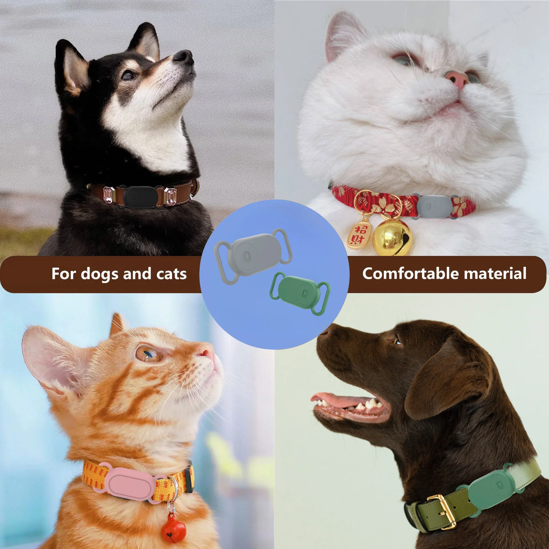 For Samsung Galaxy SmartTag2 Protective Case Dog Cat Collar Holder Cover Sleeve for Galaxy Smart Tag 2 Waterproof Silicone Case image 4