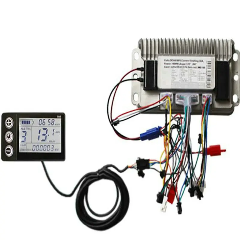 Instrument LCD 866+Sine Wave Cast Aluminum BLDC Controller Kit 36v48v60v1000W-1200W Electric BICYCLE TRICYCLE ATV Accessories
