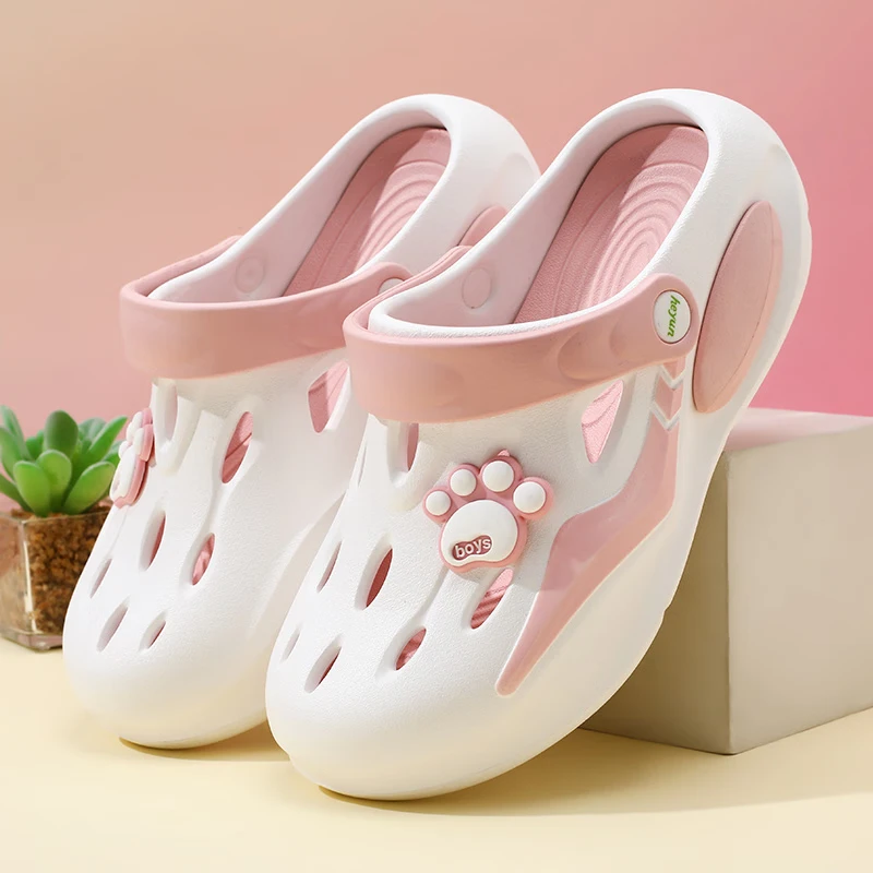 Comodi zoccoli da giardino in EVA da donna, sandali con punta chiusa per uso interno/esterno in casa e in spiaggia, scarpe ventilate con suola