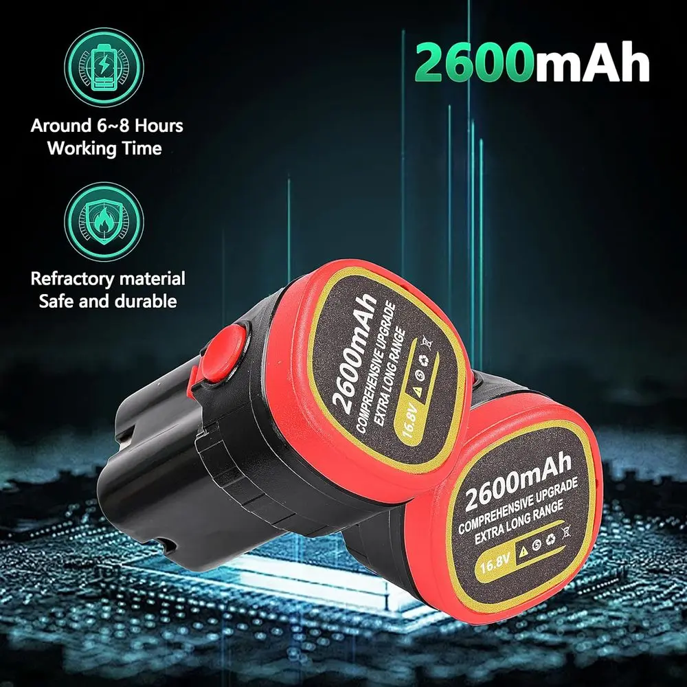 Cordless Electric Pruning Shears with LCD Display, 16.8V Brushless Motor, 1.2" Adjustable Cutting Diameter, 2×2600mAh Rechargeab