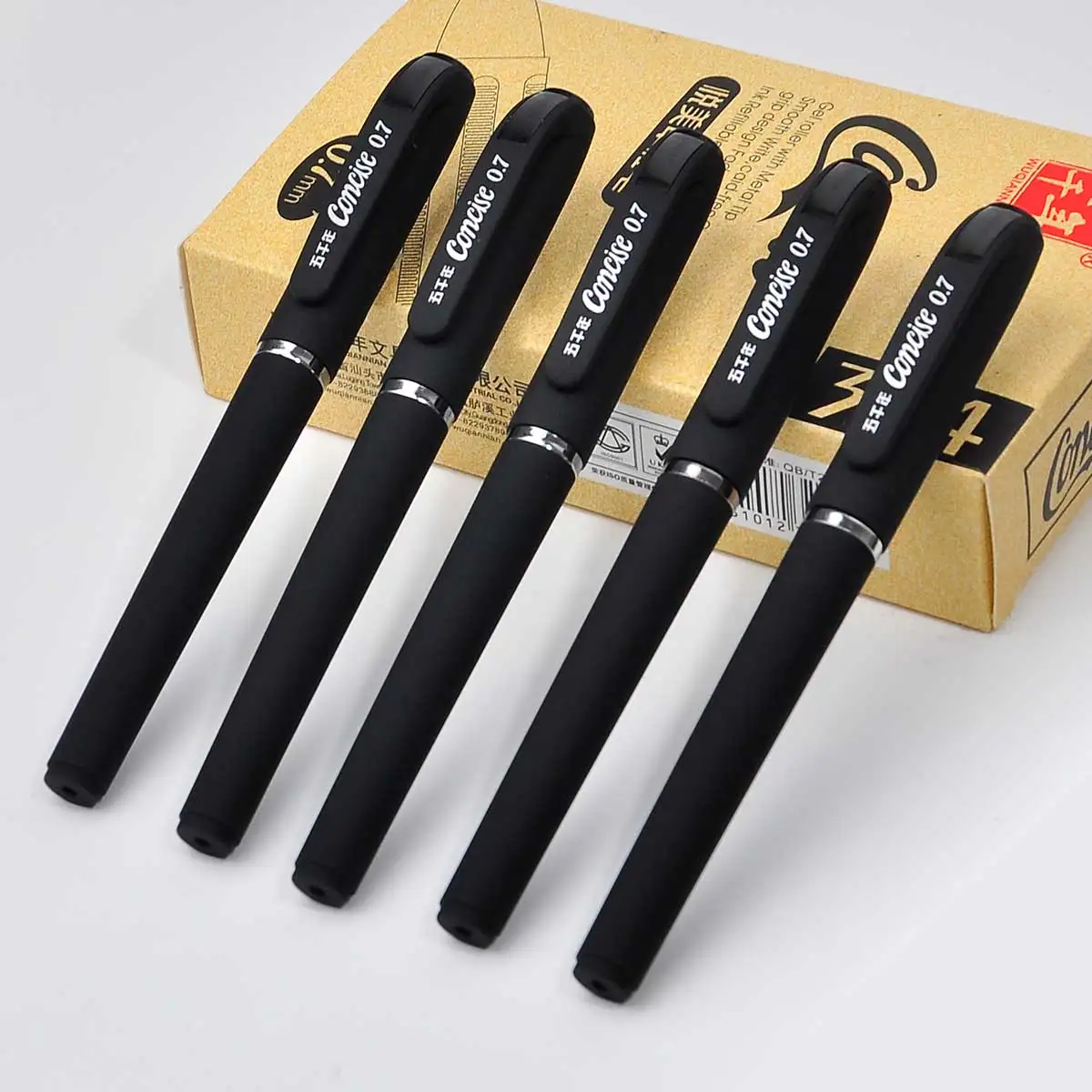 3/6pcs black neutral pen tips 0.7mm office use signature pen, black carbon pen, matte test pen, quick drying