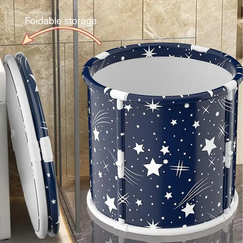 Portable Bath Tub Foldable Adult Bath Bucket Soaking Bathing Tub for Adults Separate Family Bathroom SPA Tub for Hot Bath Ice