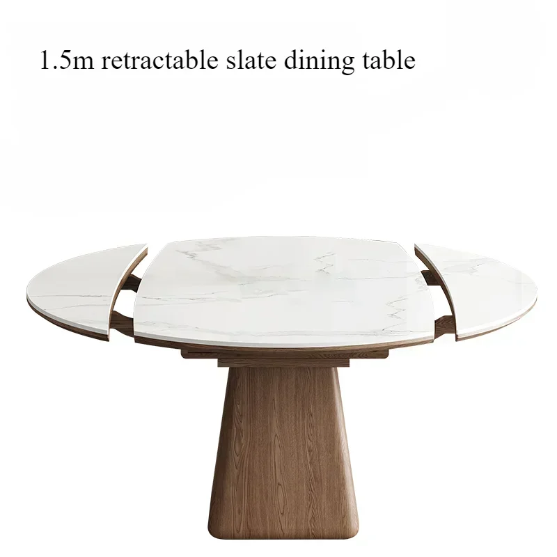 Round Industrial Slate Bedroom Dining Tables Kids Cuisin Tavolo Pranzo Allungabile Outdoor Furniture Extendable Dining Table