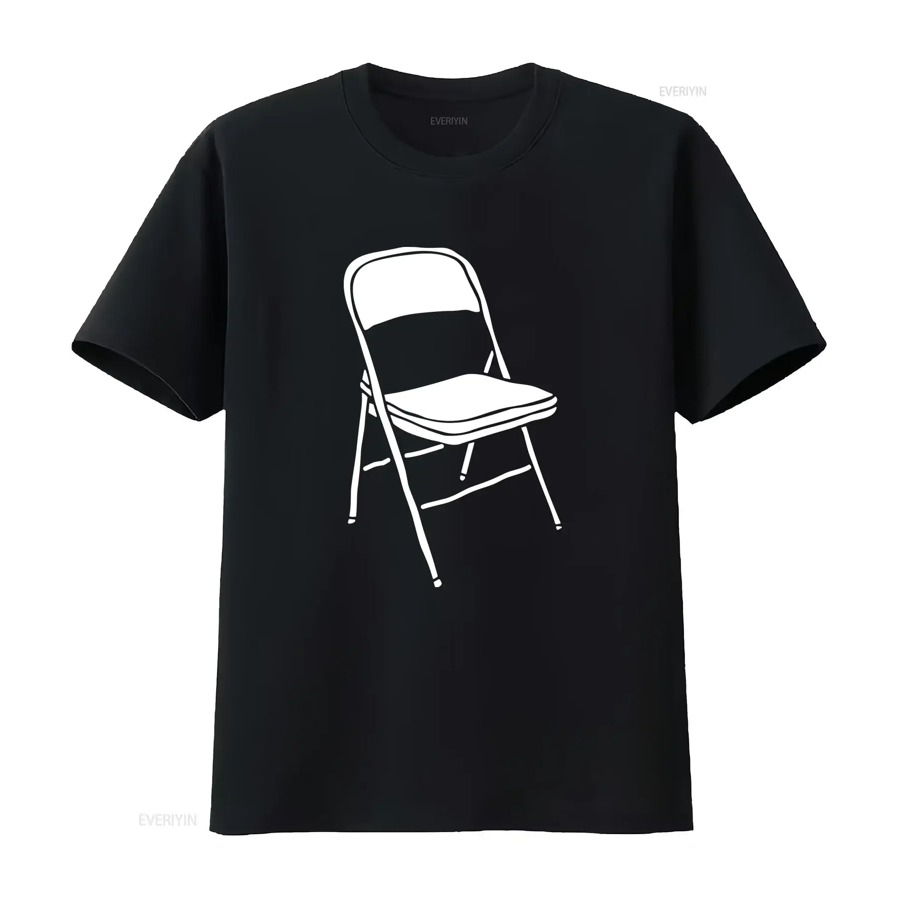 Folding Chair T Shirt Montgomery Riverfront Brawl Sizing For Men and Women vintage Washed streetwear Versatile Soft Unisex