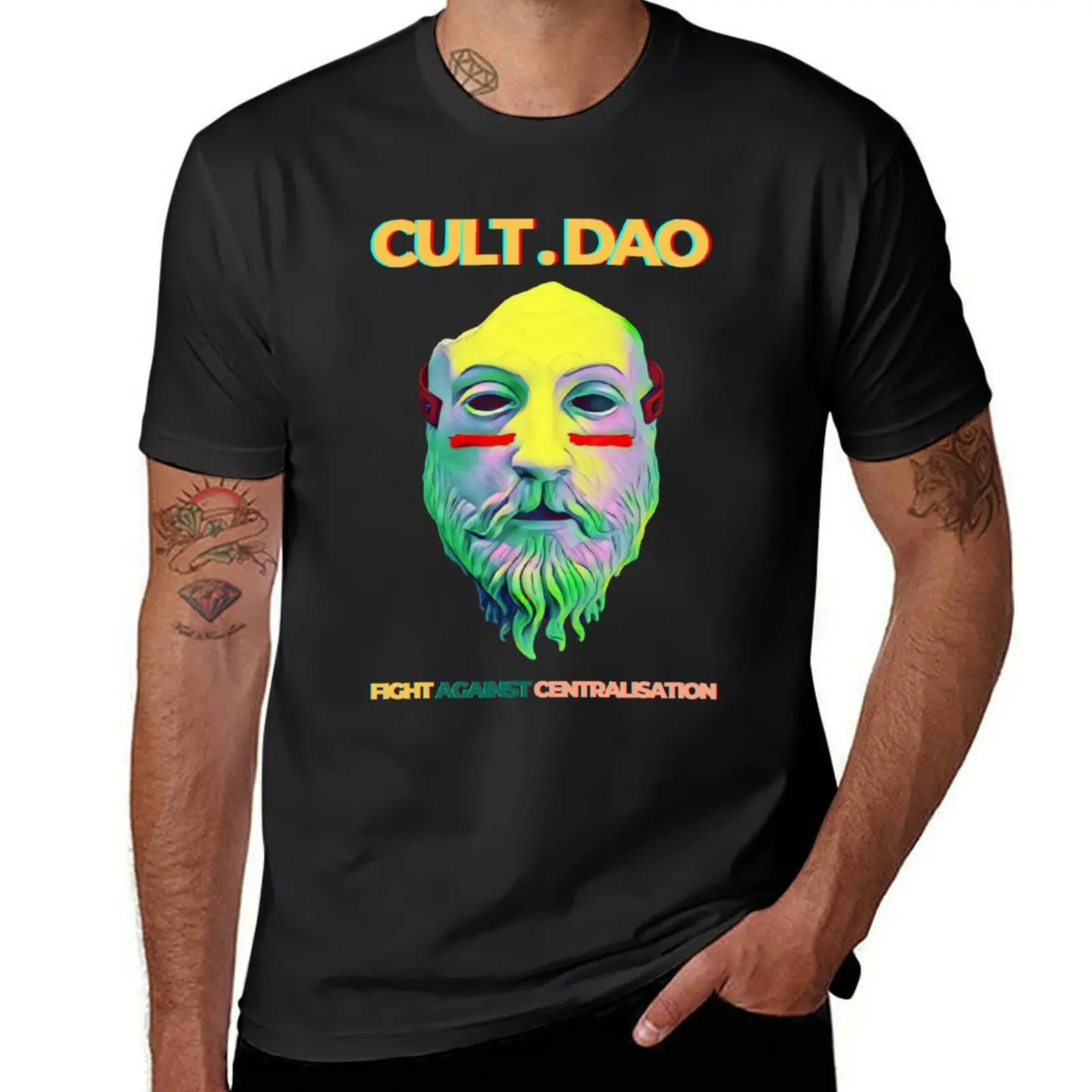 

Cult DAO 3D Logo Crypto currency Centralization T-Shirt funny gifts summer tops anime clothes clothing for men