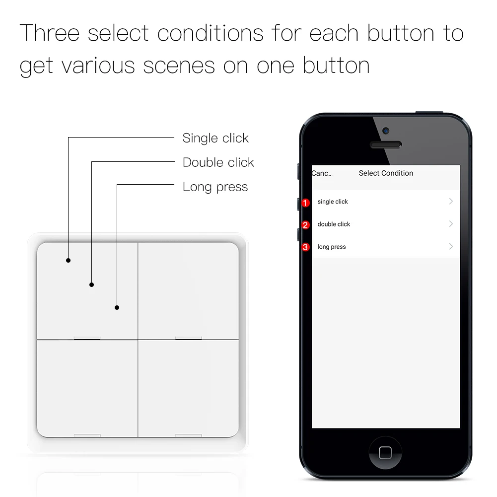 Moes ZigBee Wireless Scene Switch 12 control modes Handheld Push Button 2MQTT Setup Home Automation Scenario Tuya Smart Devices