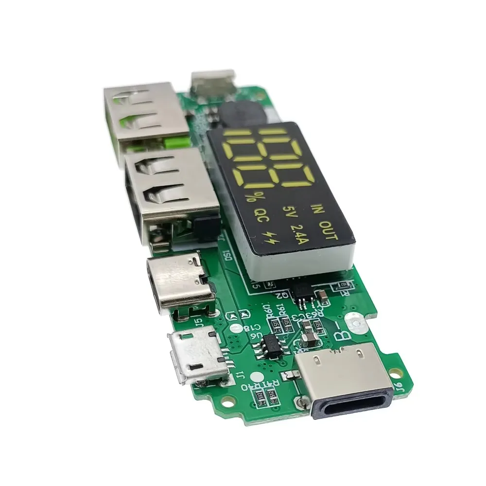 Lithium Battery Charger Board LED Dual USB 5V 2.4A Micro or Type-C USB Mobile Power Bank 18650 Charging Module