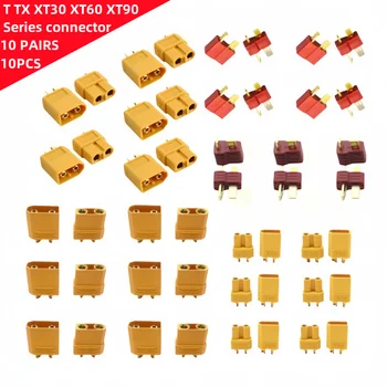 T Anti-Rutsch-TX xt30 XT60 XT90 Stecker Hochstrom-Docking-Terminal Stromanschluss männliche und weibliche Anschlüsse für Batterie ESC