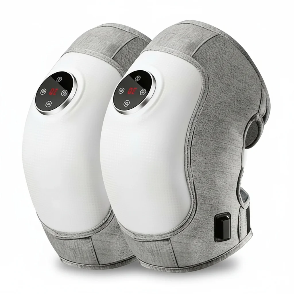 

Rechargeable Knee Massager, Electric Heating Knee Pad, Compression Massager, Vibration Brace for Leg Pain Relief
