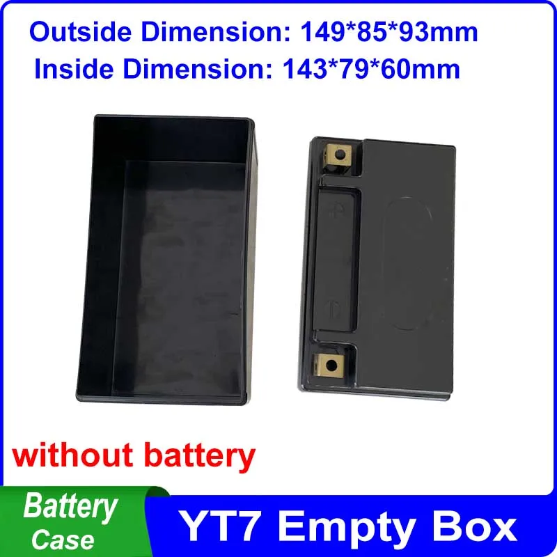 YT caja de batería YT7 YT5 YT4, caja vacía, compatible con 18650 26650 32650 celdas LiFePO4, 12V, 12,8 V, 4Ah, 5Ah, 7Ah, 12Ah, para batería de arranque DIY