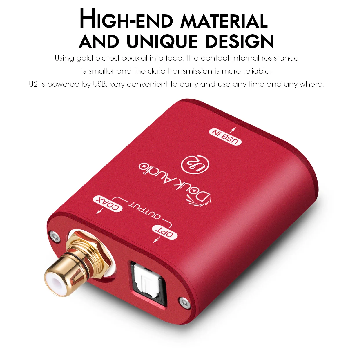 Nobsound U2 미니 디지털 오디오 인터페이스, USB-SPDIF 광 동축 변환기, DSD DOP XMOS XU 208 오디오 어댑터, 192KHz