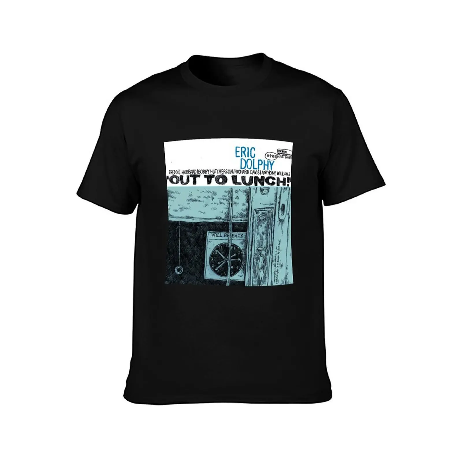 Eric Dolphy′s Out to Lunch! album cover redrawn by Maximiliano Lopez Barrios T-Shirt Water Resistant Casual T-Shirt