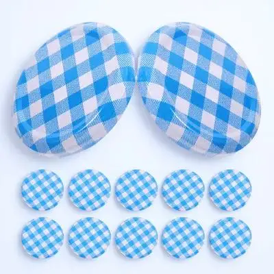 50Pcs Reusable Tinplate Jar Lids Airtight Iron Covers for Jam Pickles Wide Mouth Glass Jars Leakproof Sealing Caps for Food