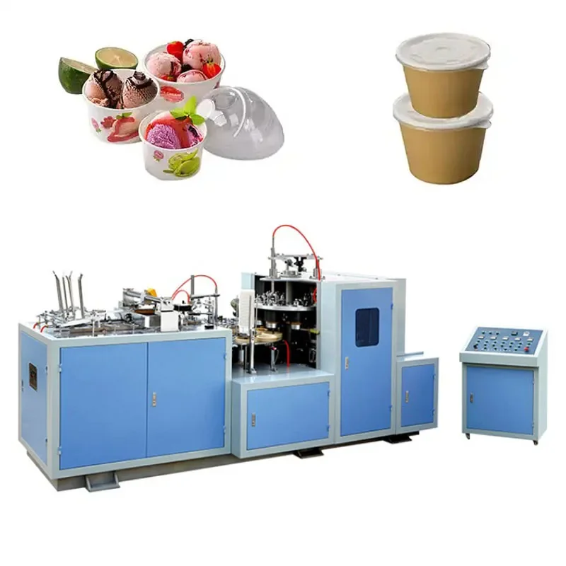 

Automatic Kraft Paper Soup Noodle Salad Bowl Forming Machine Pe Coated Large Paper Cup Making Machine