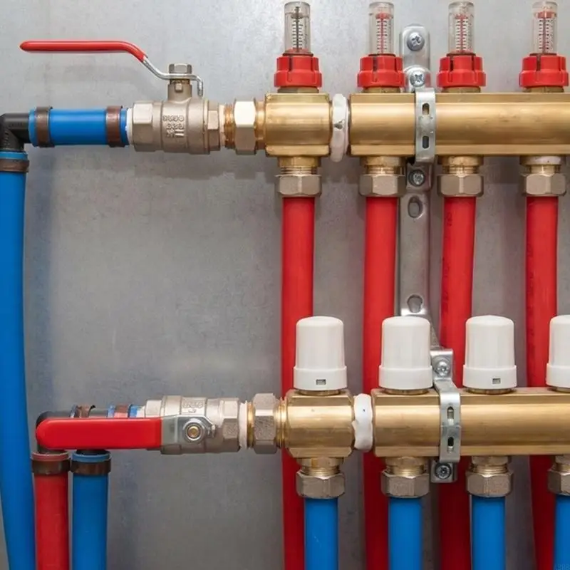 2PCS Strong Brass Ball Valves with Red Levers 2 Size for Plumbing & Air System A2BB