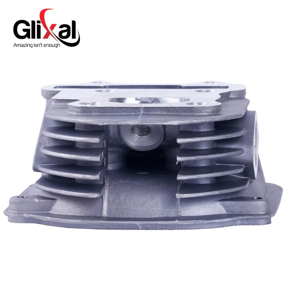 Glixal GY6 125cc Chinese Scooter Engine 52.4mm Cylinder Head Assy with Valves for 4T 152QMI ATV Go Kart Buggy Moped Quad