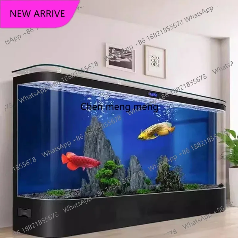 

CC Ornamental Fish Modern Aquarium Entrance Hall Indoors Hotel New Style Aquarium Simplicity Customizable Furniture Acquario