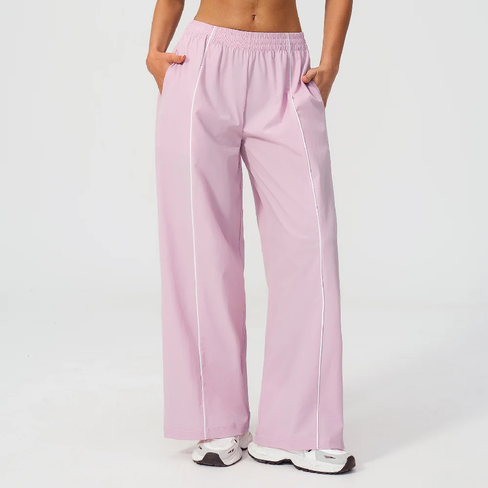 Women High Waist Yoga Pants Summer Sun Protection Wide-leg Pants Female Gym Flared Leggings Breathable Sports Flared Trousers