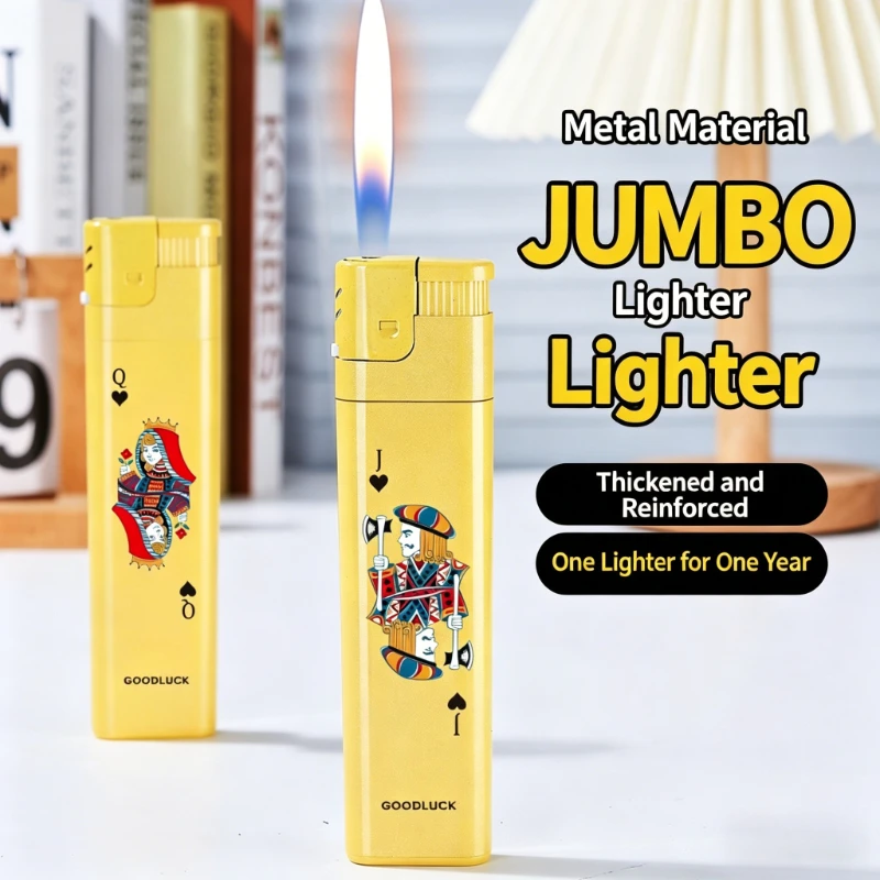 2026 New Big Mac Golden Poker King K Super Large Lighter Personalized Creative Disposable Lighter